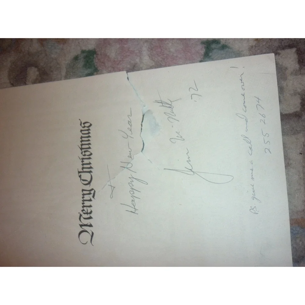 1972 Hallmark Christmas Poster Nativity Signed Jim Nutt Robert Schneeberg